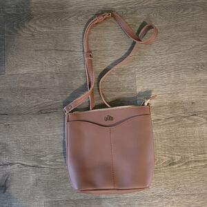 Portland Leather Goods Cypress Side Bag slightly Pink Honey Color Crossbody